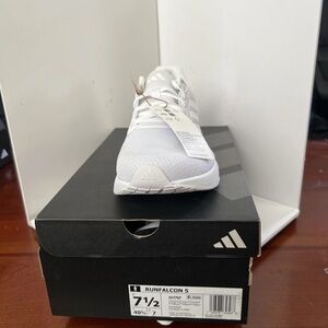 Adidas Runfalcon 5 White Athletic Shoes